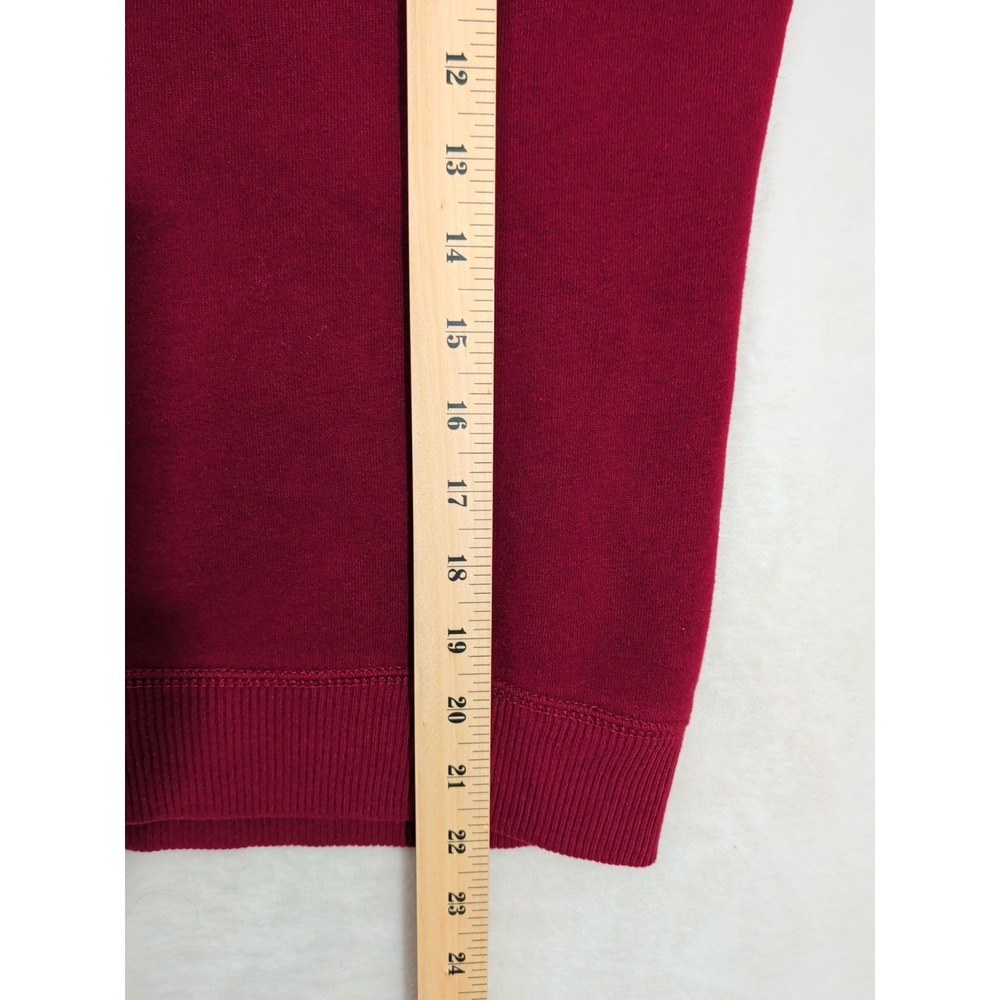 Hollister Hoodie Jacket Women‎ M Burgundy Gray Y2K Spellout Preppy Academia - Picture 10 of 10